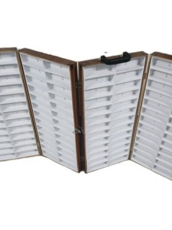 Vintage Folding Optical Sales Rep Display Case 144 Slot Eyeglass Sunglasses Wood main image 5